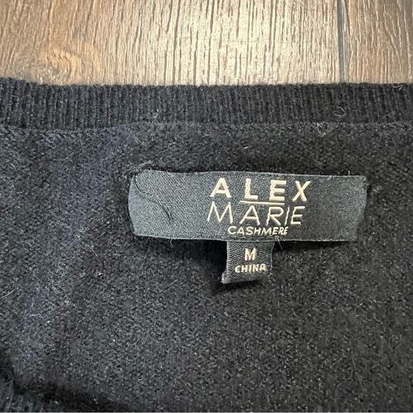 Alex Marie black cashmere button up cardigan SZ MED - Picture 4 of 5
